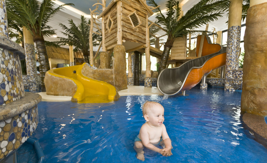 Die Erlebniswasserwelt Aquapulco in Bad Schallerbach.